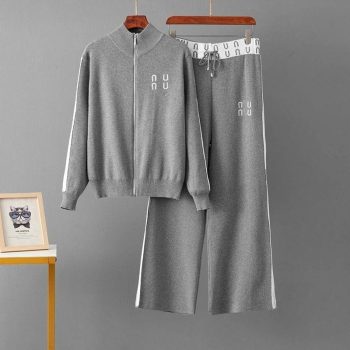 2025 Cárdigan De Moda De Punto Nuevo Con Cremallera, Pantalones Informales De Manga Larga, Abrigo Y Juego Elegante