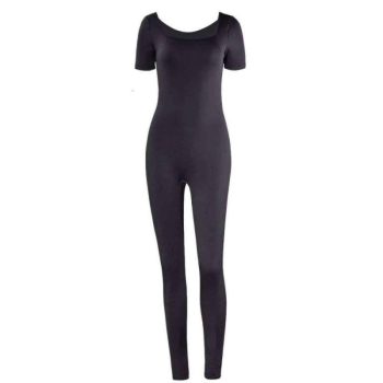 2025 Primavera Y Novedad De Verano Traje De Una Sola Pieza De Calle De Actividad De Moda Delgada Sexy De Color Sólido De Manga Corta Para Mujer
