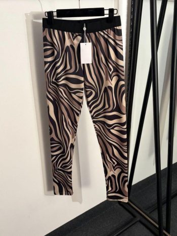 2026 Diseñador Moda Mujer Activewear Leggings Ropa Europa América Ropa De Lujo Pantalones De Yoga Nuevo Zebra Color Block Print Stretch Slim Fit Leggings S-Xxl