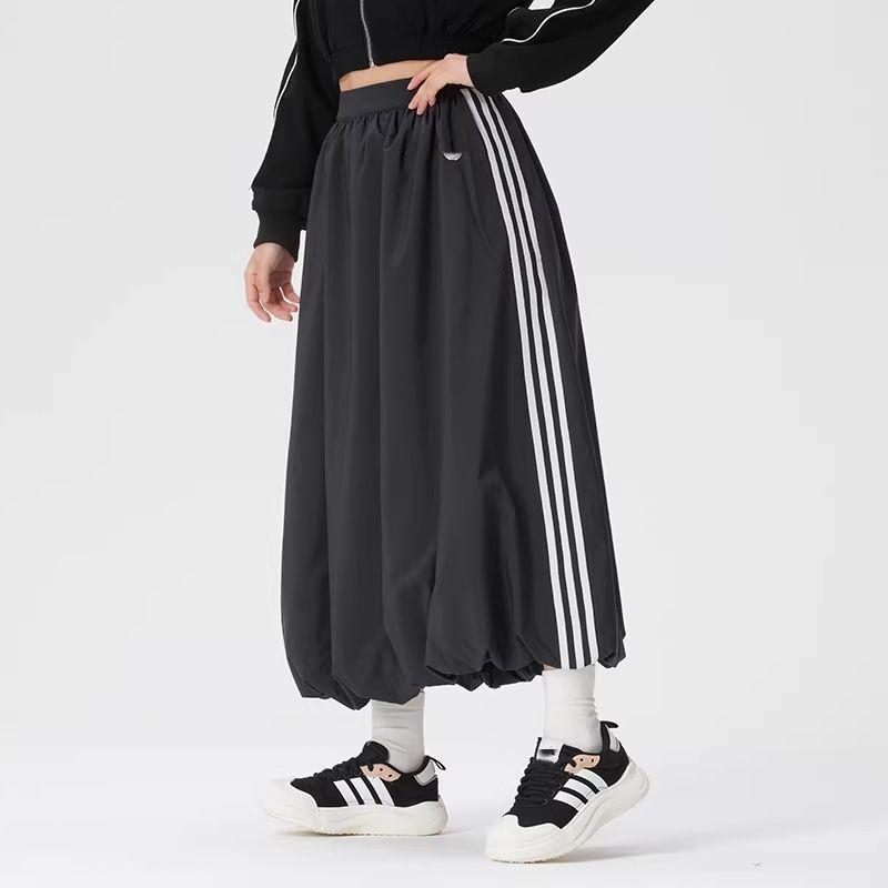 2026 Primavera Nueva Mujer Clásica Raya Bordado Logo Medio Largo Mullida Flor Bud Falda Casual Media Falda Ke3441 - Imagen 4