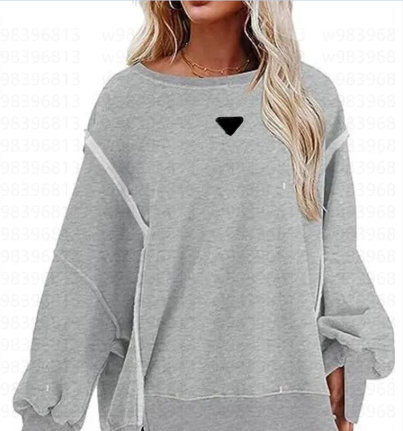 2026 Sudaderas Con Capucha Perfectas De Gran Tamaño Otoño Para Mujer Diseñadores Sudaderas Con Capucha Suéter Deportes Cuello Redondo Manga Larga Casual Sudaderas Sueltas - Imagen 3