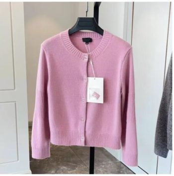 2026ss Diseñador Nuevo Estilo De Las Mujeres De Punto Cardigan Suéter Letra Botón Decoración Primavera Y Otoño Negro Rosa Gris Top De Mujer De Alta Calidad