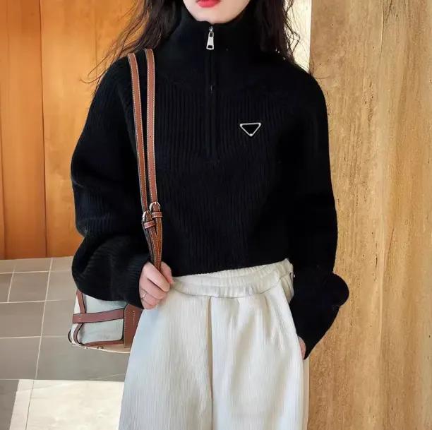 Aa Design Suéter Tejido Para Mujer Chaqueta Corta Con Cremallera Estilo Ajustado S-Xl Otoño Invierno Primavera - Imagen 3