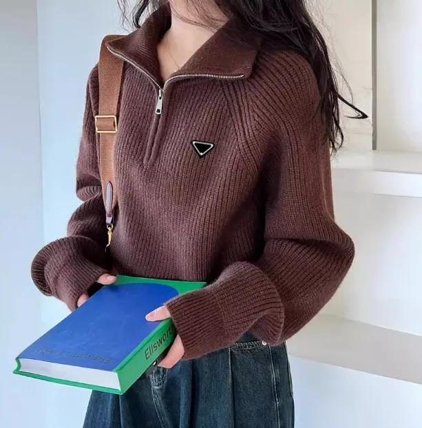Aa Design Suéter Tejido Para Mujer Chaqueta Corta Con Cremallera Estilo Ajustado S-Xl Otoño Invierno Primavera - Imagen 4