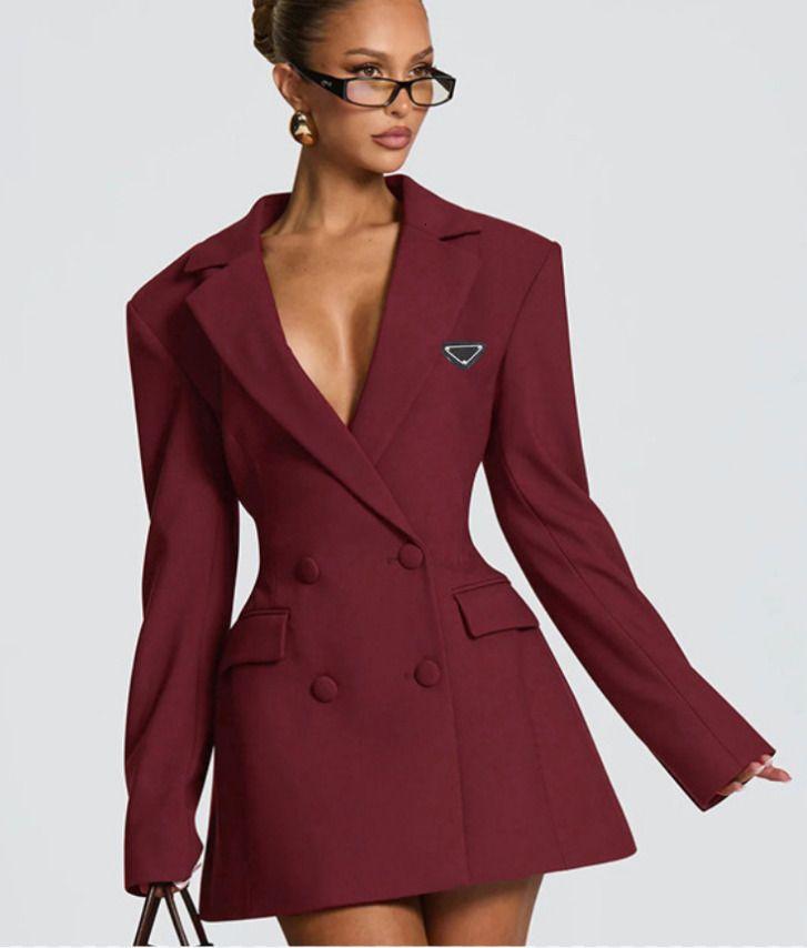 Blazer Mujer Diseñador Chaqueta Larga Blanca Oversize Elegante Moda Casual Oficina Femenina Slim S-L Primavera
