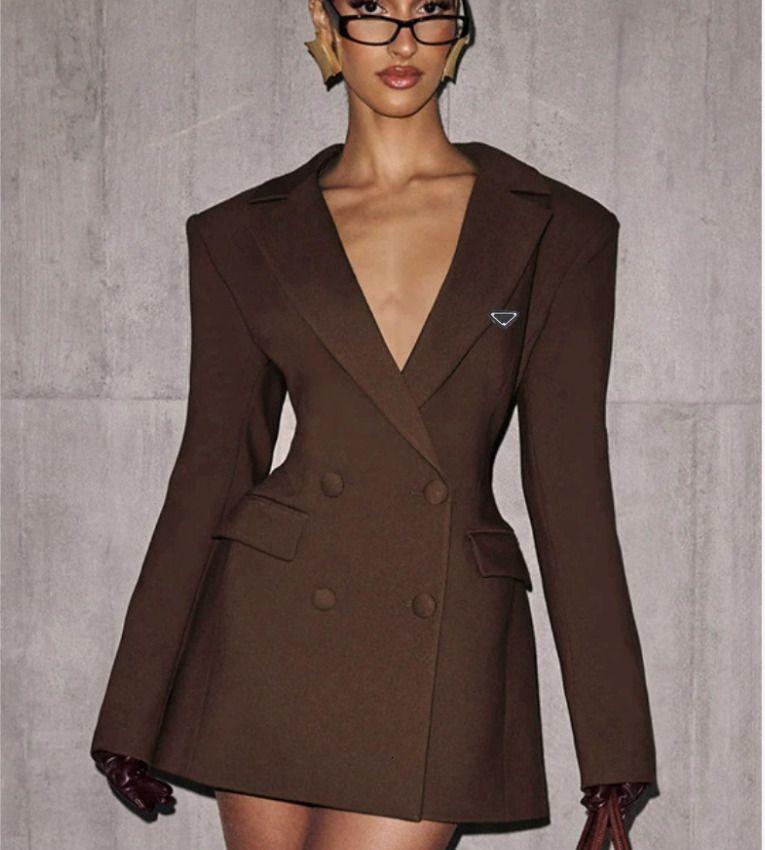 Blazer Mujer Diseñador Chaqueta Larga Blanca Oversize Elegante Moda Casual Oficina Femenina Slim S-L Primavera - Imagen 3