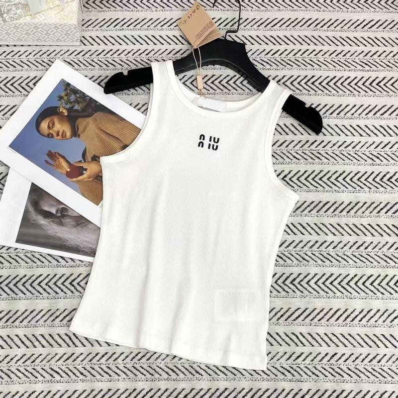 Camiseta Sin Mangas Estilo Nuevo Con Bordado Y Diseño De Letras, Adelgazante, Cómoda Y Anti-Edad - Imagen 2