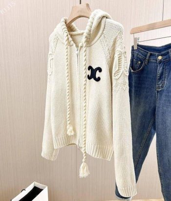 Chaqueta De Suéter De Diseñador Sweaters Con Capucha Para Mujer Suéter De Otoño Suéter De Cárdigan Suéter De Moda De La Marca Bordado Logotipo Casual