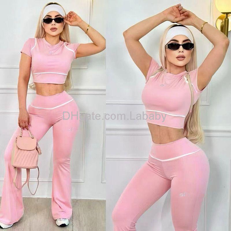 Chándal De Diseñador, Conjunto Deportivo De Verano, Conjunto De Pantalones De Dos Piezas, Camiseta De Manga Corta A La Moda Para Mujer Y Pantalones Largos, Traje Deportivo Informal - Imagen 2