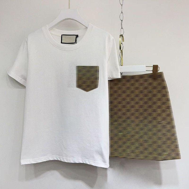 Conjunto De Camiseta De Cuello Redondo Brillante De Diseñador Famoso De Verano Para Mujer, Ropa De Mujer De Alta Calidad - Imagen 5