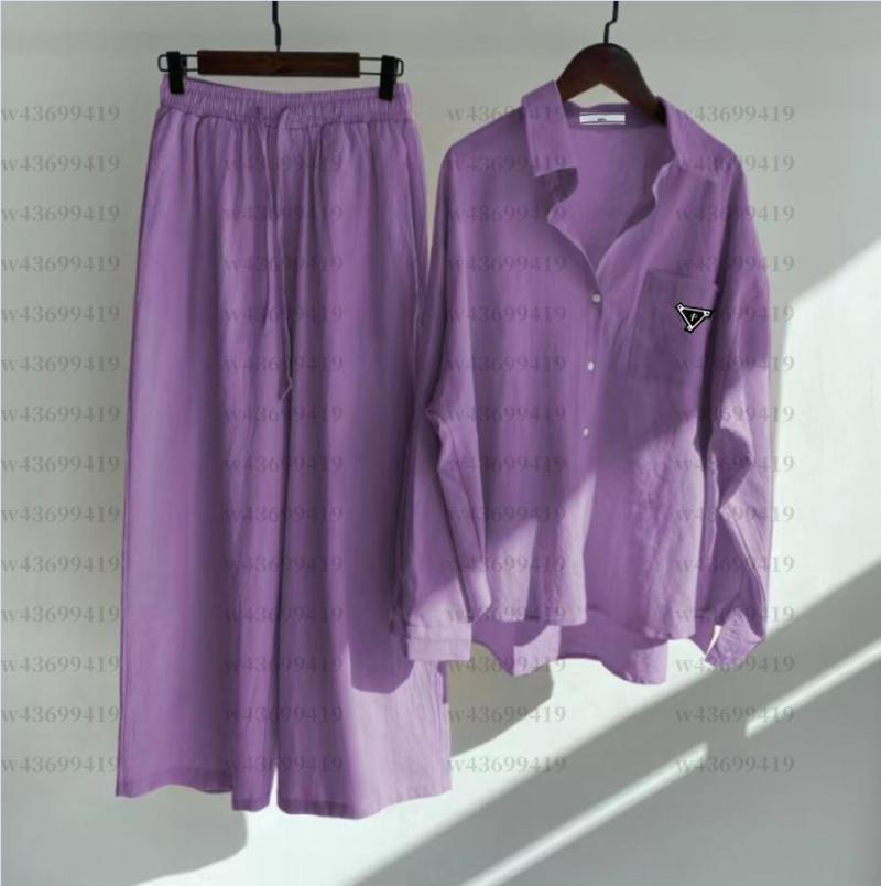 Conjunto De Pantalones Y Tops De Otoño Con Entrepierna Profunda Y Tacto De Piel Con Botones De Manga Larga A La Moda, Conjunto Cómodo Para Usar En Casa - Imagen 2
