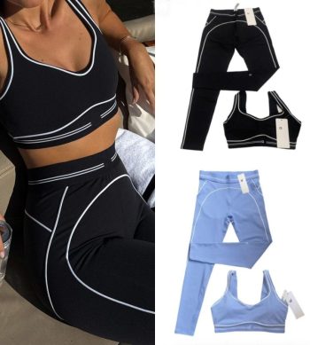 Conjunto Deportivo Mujer High Sets Heart Throb Sujetador Mallas Pantalones Cortos Yoga Cintura Moldeadora Gimnasio Running Fitness