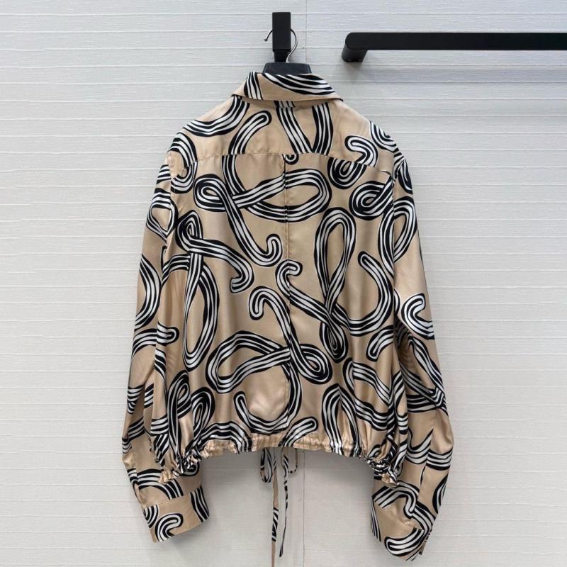 Conjuntos De 2 Piezas Para Mujer Conjunto De Dos Piezas De Diseñador Quietluxury Chándal De Satén Para Mujer Camisa Con Cordón Y Estampado Geométrico Traje Con Pantalones De Pierna Ancha Conjunto Elegante A Juego - Imagen 3