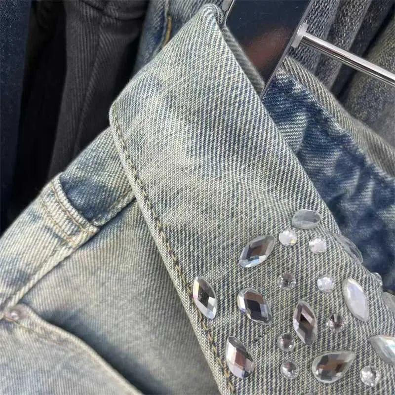 Cool Collar Rhine Shorts Jeans Para Mujer Falda Novedad De Verano Chica Caliente Cintura Alta Denim Azul Claro A-Line Esquí - Imagen 4