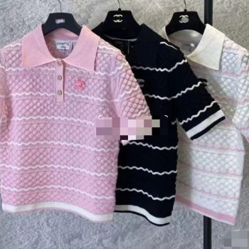 Diseñador De París Verano De Manga Corta Para Mujer Top Polo Knit 2026 Letra Bordada Jersey De Alta Calidad Para Mujer Suéter De Manga Corta Top