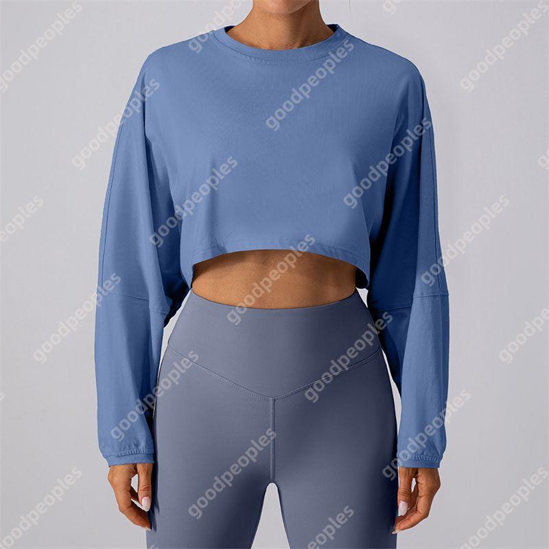 Diseñador Para Mujer Sudadera Con Capucha Deportiva Camisa Inferior Corta Yoga Para Mujer Sudadera Con Capucha Para Mujer Algodón Suelto Top De Manga Larga - Imagen 4