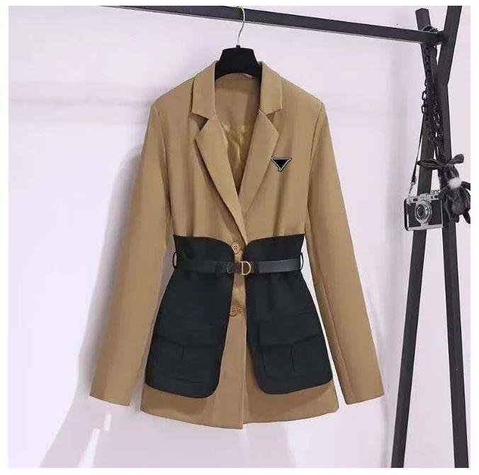 Diseñador Trajes De Mujer Blazer Chaqueta Para Mujer Cubierta De Cintura Delgada Traje Top Traje De Hombre Moda Otoño Temperamento Para Mujer Abrigo Chaquetas De Dama - Imagen 2