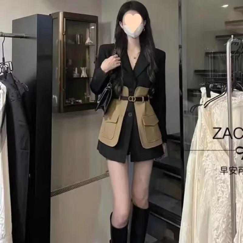 Diseñador Trajes De Mujer Blazer Chaqueta Para Mujer Cubierta De Cintura Delgada Traje Top Traje De Hombre Moda Otoño Temperamento Para Mujer Abrigo Chaquetas De Dama - Imagen 3