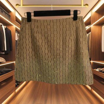 Falda Corta De Alta Calidad, Estilo Clásico, Diseñador Minimalista, Minifalda Jacquard De Lujo Para Mujer, Falda Corta Informal Básica De Verano