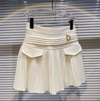 Faldas De Diseñador Informales Para Mujer, Faldas Negras Sexys De Cintura Alta Con Colgante De Letra D De Metal Para Evitar Que Se Apague La Luz, Novedad De 2024