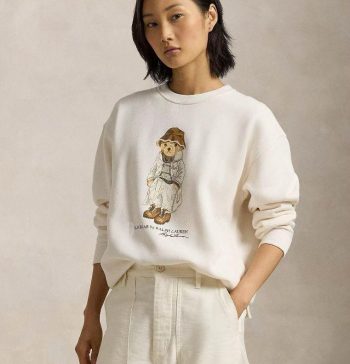 Hoodies De Diseñador Para Mujer Little Bear Cuello Redondo Con Letras Estampadas Suéter Pulóver Manga Larga Holgado Sudadera Hombre Negro Blanco
