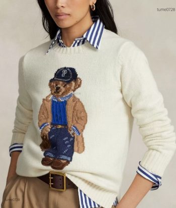 Jersey Unisex De Diseñador Con Oso, Suéter Bordado, Tejido, Invierno, Para Mujer Y Hombre, Pulóver Moderno