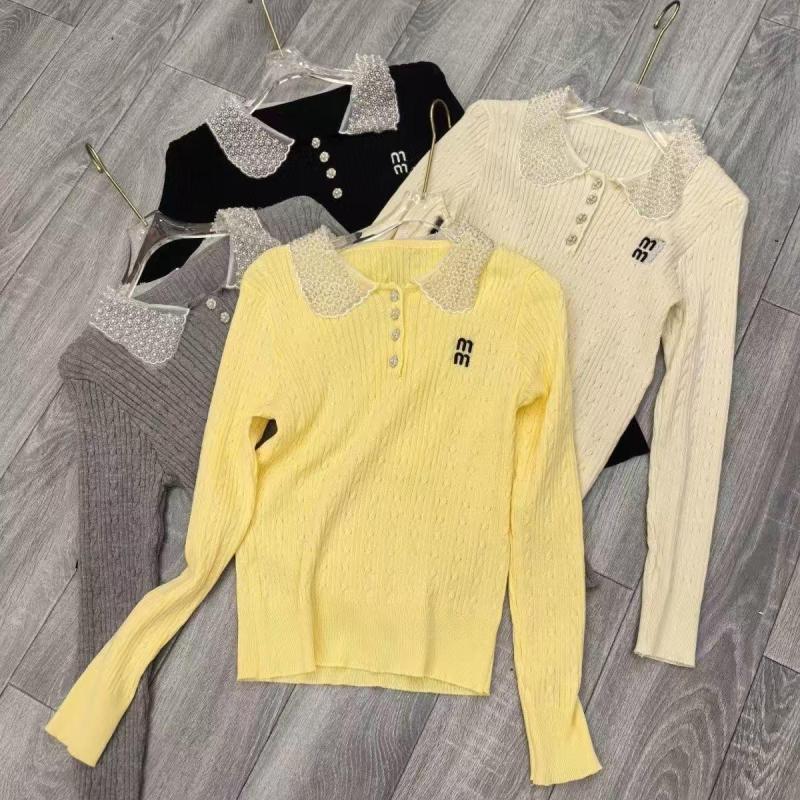 Ligero De Estilo Europeo Autumn Autumn Heavy Doll Collar Cuello De Uñas Top De Manga Larga
