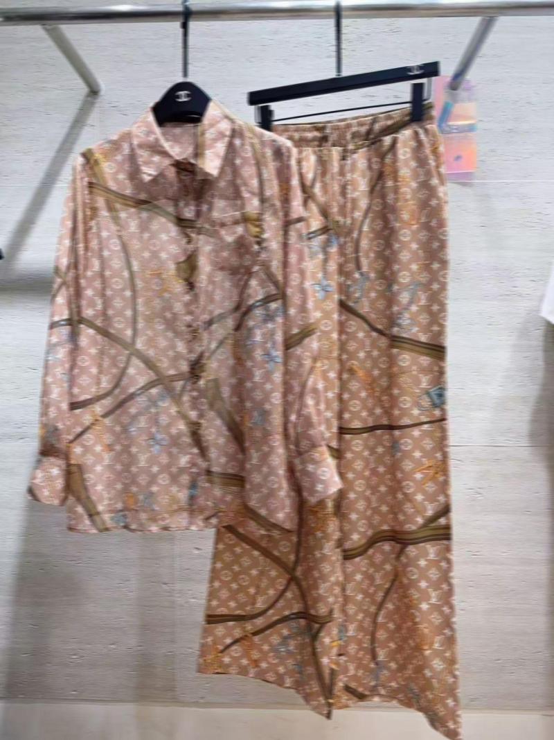 Novedad De Verano Para Mujer, Conjunto Estampado De Manga Larga, Camisa Holgada De Manga Larga Combinada Con Pantalones Anchos, Conjunto De Traje De Casa De Dos Piezas - Imagen 5
