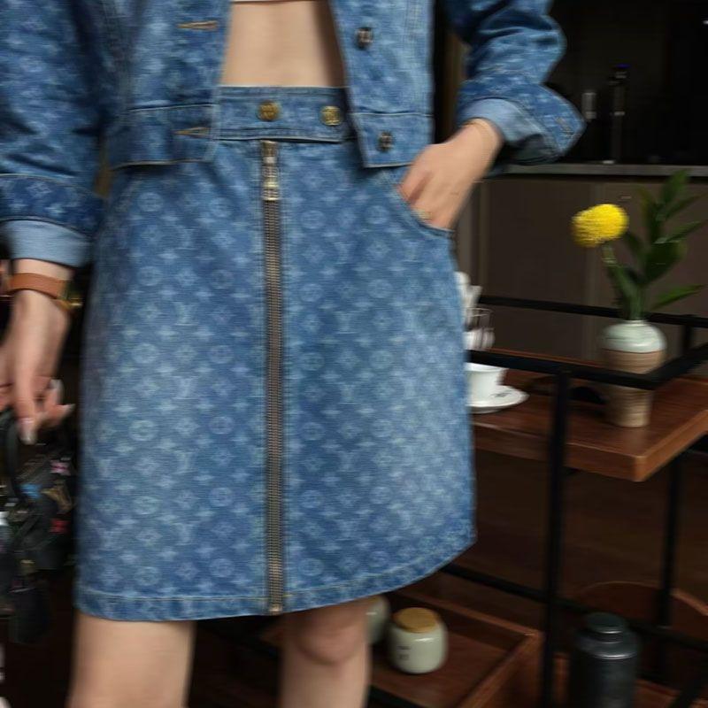Nueva Chaqueta Vaquera De Otoño Para Mujer Con Chaqueta Estampada De Alta Calidad Combinada Con Falda - Imagen 4