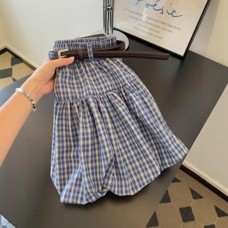 Nueva Falda De Diseñador De Línea A A Cuadros Azul Con Sombra De Brotes, Talla Grande, Grasa Mm, Delgada, Informal, Reductora De Edad, Media Minifalda, Temperamento Elegante, Cintura Alta, Informal, Diario - Imagen 4