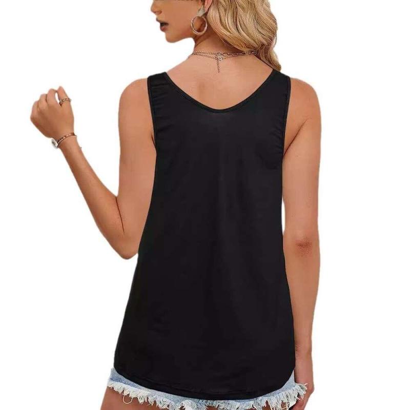 Primavera/Verano Tallas Grandes Cuello Redondo Impreso Chaleco Elegante De Moda Top Ropa De Mujer - Imagen 5