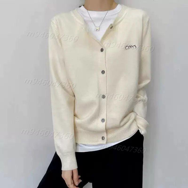 Séter De Diseñador Loveheart L Bordado Mujer Cárdigan Orto Redondo Redonda Letra De Moda Para Mujer Blanca Ropa De Manga Larga Camisa - Imagen 2