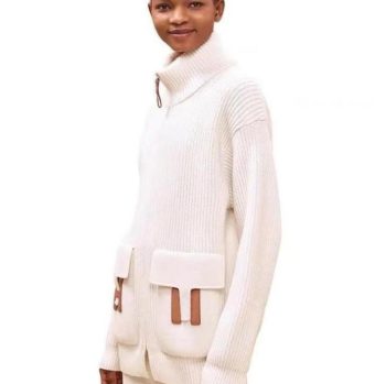 Suéter De Lujo Para Mujer, Jersey De Diseñador Para Mujer, Moda De Cuello Alto, Cárdigan De Manga Larga De Otoño, Abrigo Con Bordado De Letras, Chaqueta Para Mujer, Tops