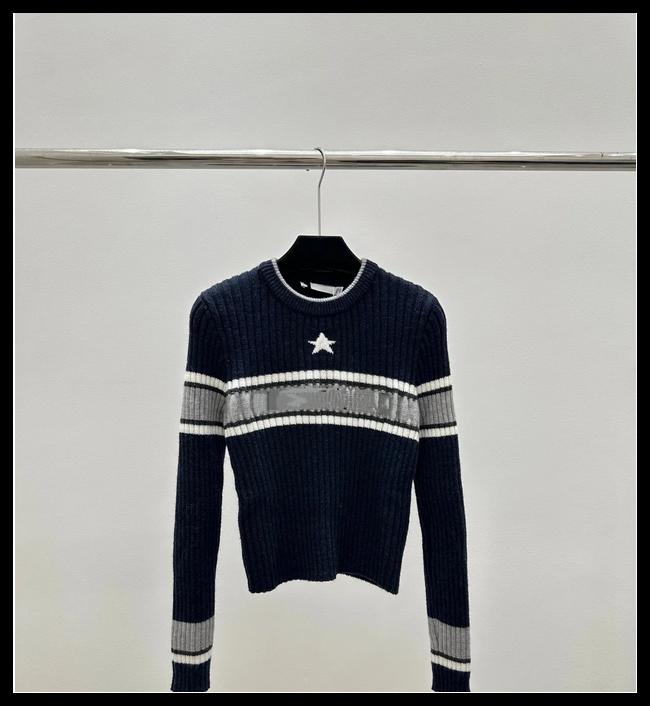 Suéter De Manga Larga De Punto De Lujo Para Mujer, Jersey De Estrella Y Letras De Alta Calidad, Suéter De Punto Suave Cd Para Mujer, Top De Diseñador - Imagen 2