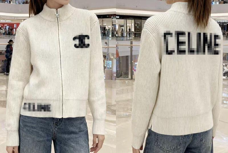 Suéter De Punto De Diseñador, Cárdigan De Punto Con Cuello Alto Y Letras Bordadas Para Mujer, Nuevo Suéter De Diseñador - Imagen 3