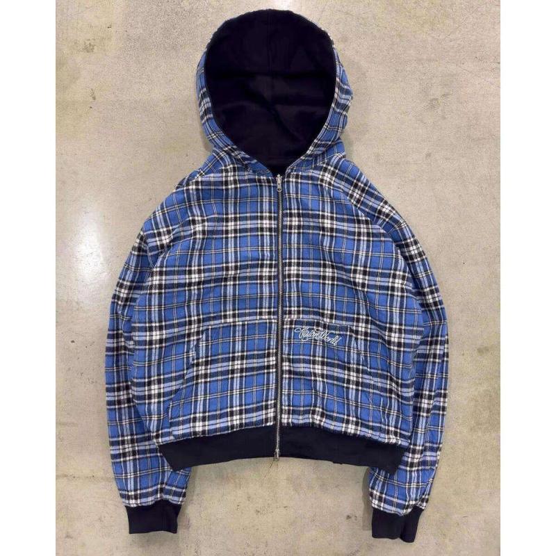 Sudadera Con Capucha A Cuadros Azul De Doble Cara Para Hombre Y Mujer, Chaqueta Con Capucha Holgada Bordada Con Cremallera, Ropa De Calle Y2k, Sudadera Informal Para Pareja, Novedad De 2026 - Imagen 4