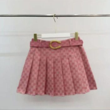 Summer Nuevo Conjunto Para Mujer, Camisa Retro Con Cuello De Alta Calidad Combinada Con Cinturón Estampado Y Falda Corta