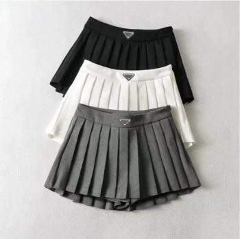 Summer Sucillas De Cintura Alta 2025 Diseñador Mini Faldas Sexys Vintage Falda Plisada Corea De Tenis Coreano Blanco Blanco