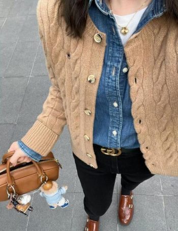 Sweater De Polo De Deisnger De Deisnger De Mujer Fashion Fashion Grey Decleter Cardigan Embrodery Horse Streetwear Chaqueta Tops Copas