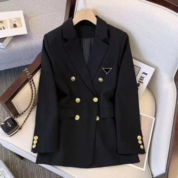 Traje De París Ropa De Diseñador Ropa Blazer Para Mujer Chaqueta De Traje Para Mujer Chaquetas Negras Bordadas Clásicas De Marca Abrigo Profesional De Moda Para Mujer
