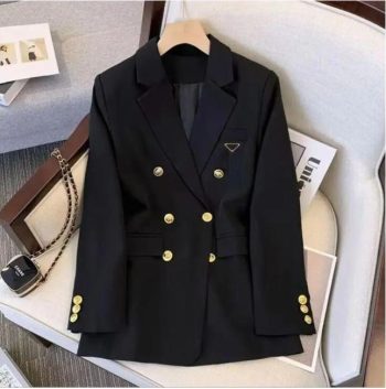 Traje Para Mujer Chaqueta Terciopelo, Chaquetas De Marca De Diseñador: Estilo Paris Blazer Mujer Bordada Negro Cuero Negro Traje Mujer Profesional Chaqueta Abrigo Rojo