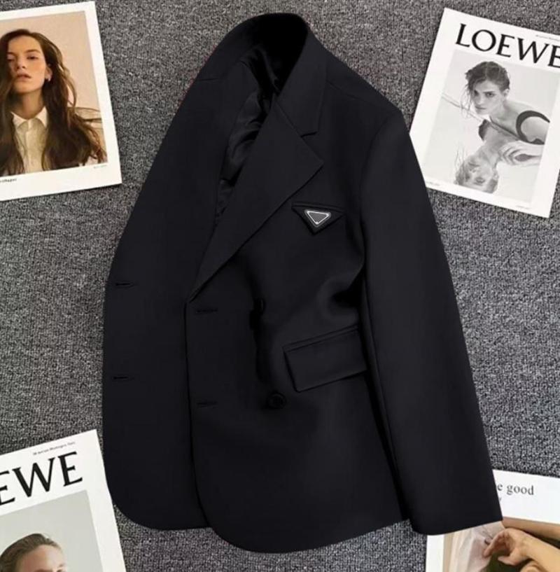 Trajes Para Mujeres Blazers Business Casual Cashors Color Pure Metal Pattern Lady Coats Hombre Para Mujer Diseñadora De Ropa De Lujo - Imagen 3